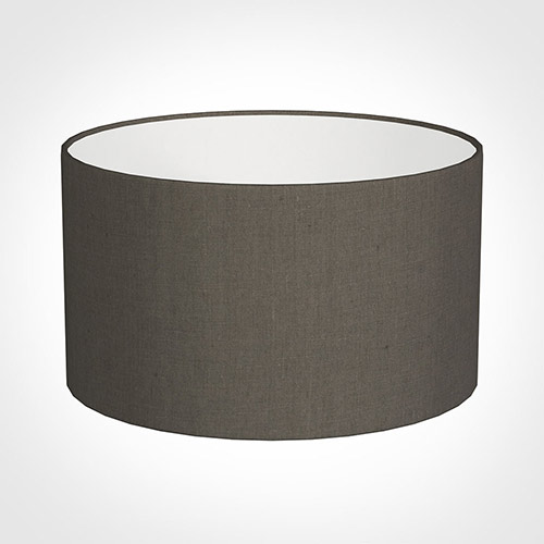 35cm Wide Cylinder Shade in Mouse Waterford Linen