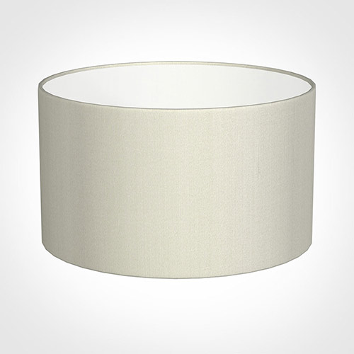 40cm Wide Cylinder Shade in Pearl Faux Silk