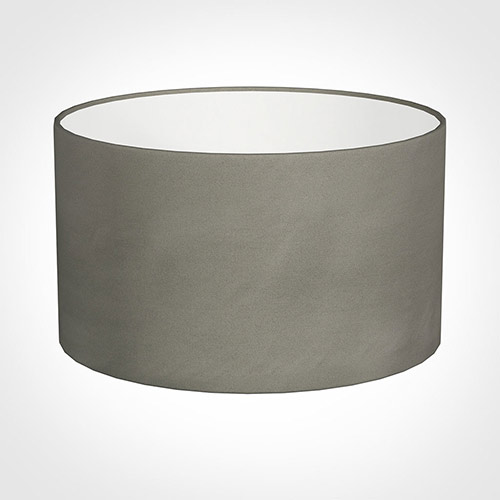 40cm Wide Cylinder Shade in Pewter Satin