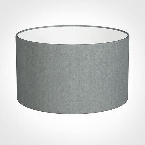 40cm Wide Cylinder Shade in Blue Waterford Linen