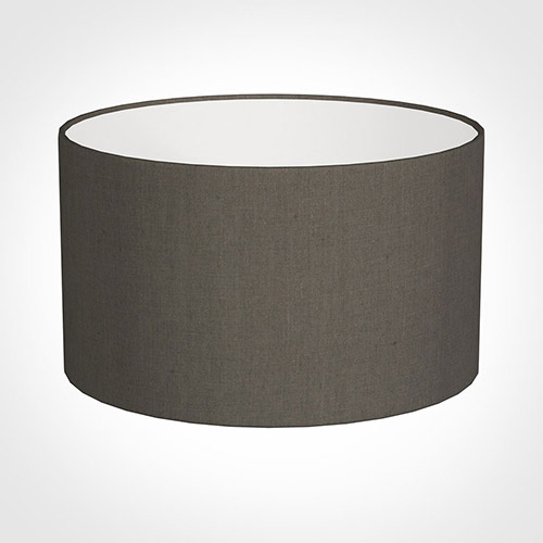 40cm Wide Cylinder Shade in Mouse Waterford Linen
