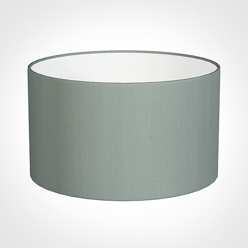 45cm Wide Cylinder Shade in Aquamarine Faux Silk