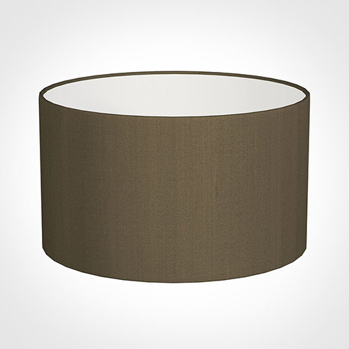 45cm Wide Cylinder Shade in Bronze Faux Silk