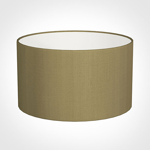 45cm Wide Cylinder Shade in Dull Gold Faux Silk