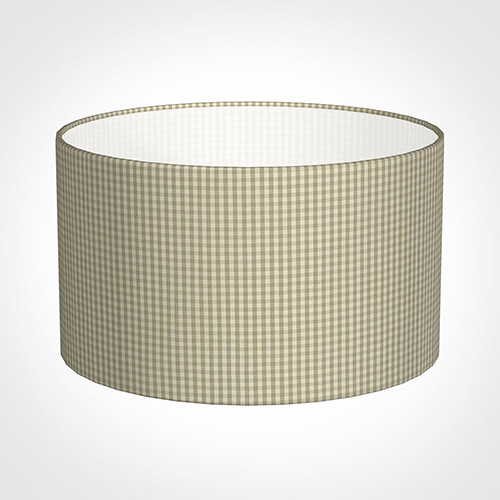 45cm Wide Cylinder Shade in Natural Longford Gingham