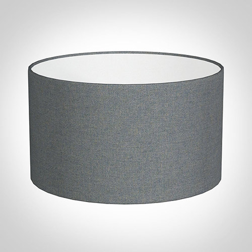 45cm Wide Cylinder in Blue Herringbone Lovat Tweed