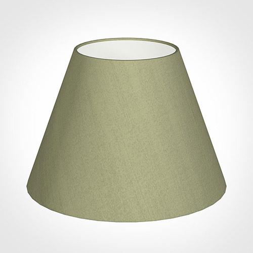35cm Empire Shade in Pale Green Faux Silk
