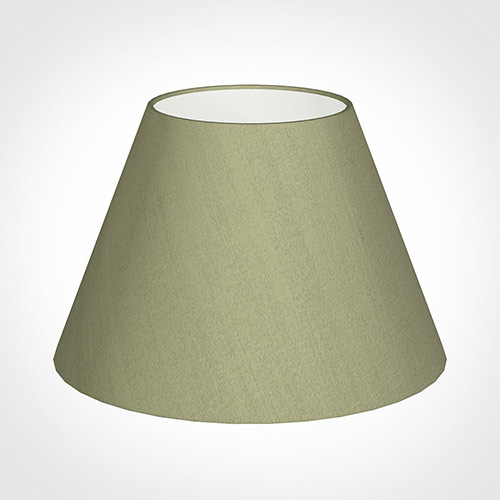 40cm Empire Shade in Pale Green Faux Silk