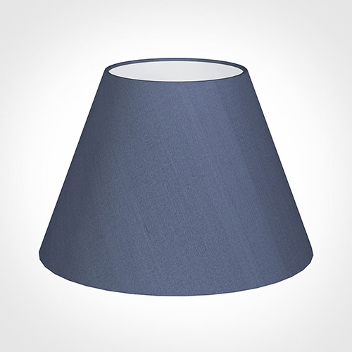 45cm Empire Shade in Blue Faux Silk
