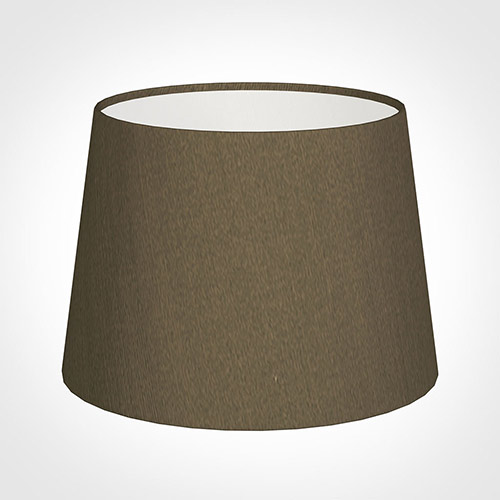 20cm Medium French Drum Shade in Bronze Faux Silk