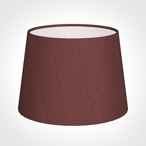 20cm Medium French Drum Shade in Old Red Faux Silk