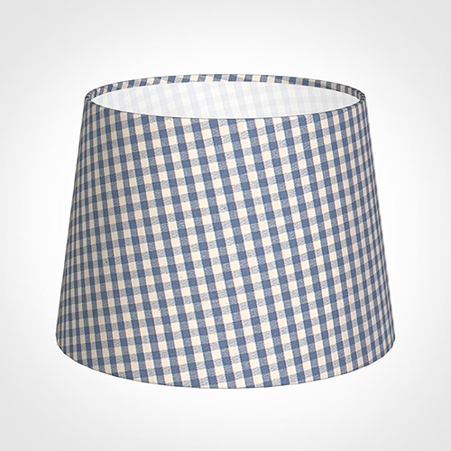 20cm Medium French Drum Shade in Blue Longford Gingham