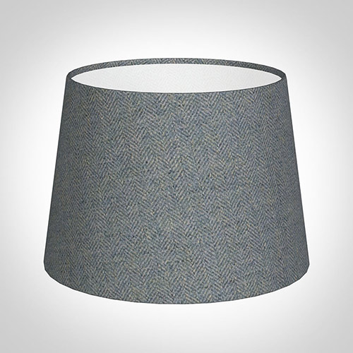 20cm Medium French Drum in Blue Herringbone Lovat Tweed