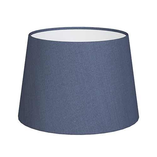 25cm Medium French Drum Shade in Blue Faux Silk