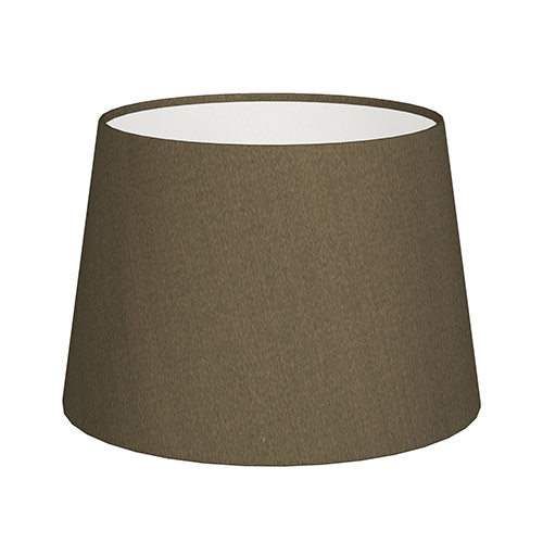 25cm Medium French Drum Shade in Bronze Faux Silk