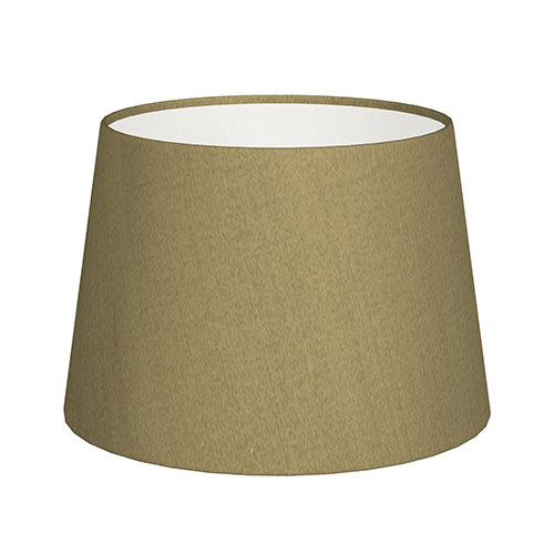 25cm Medium French Drum Shade in Dull Gold Faux Silk