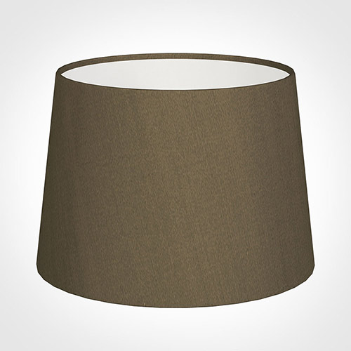 30cm Medium French Drum Shade in Bronze Faux Silk