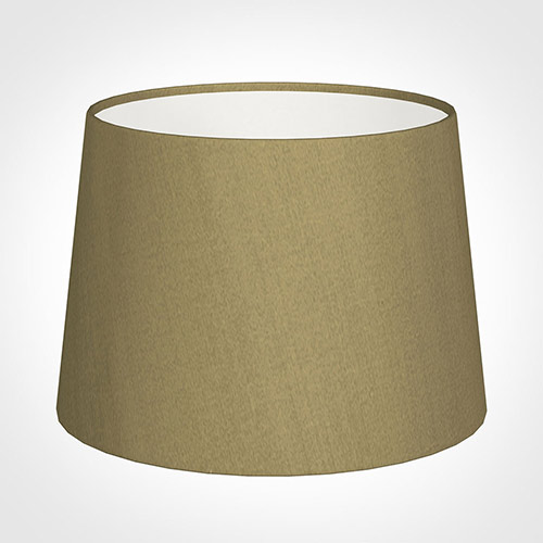 30cm Medium French Drum Shade in Dull Gold Faux Silk