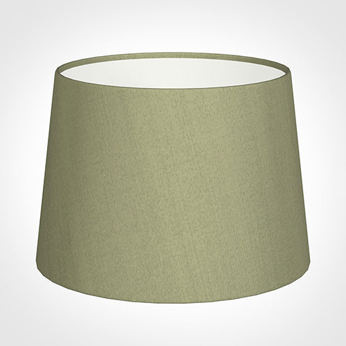30cm Medium French Drum Shade in Pale Green Faux Silk