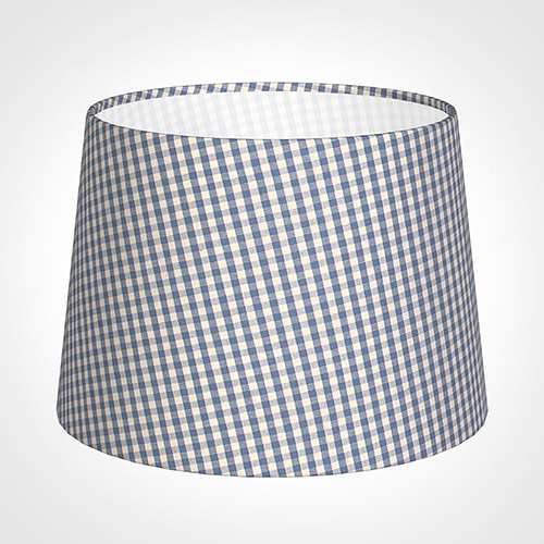 30cm Medium French Drum Shade in Blue Longford Gingham