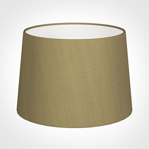 35cm Medium French Drum Shade in Dull Gold Faux Silk