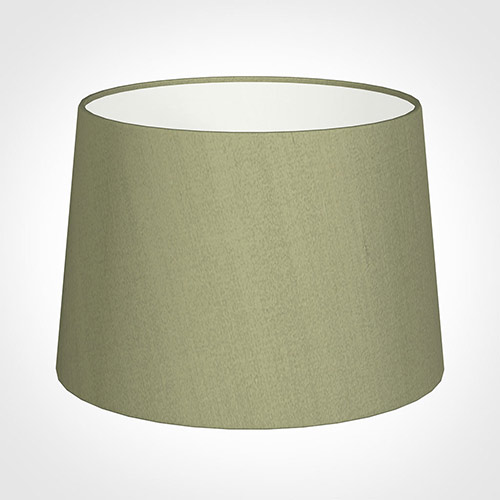 35cm Medium French Drum Shade in Pale Green Faux Silk