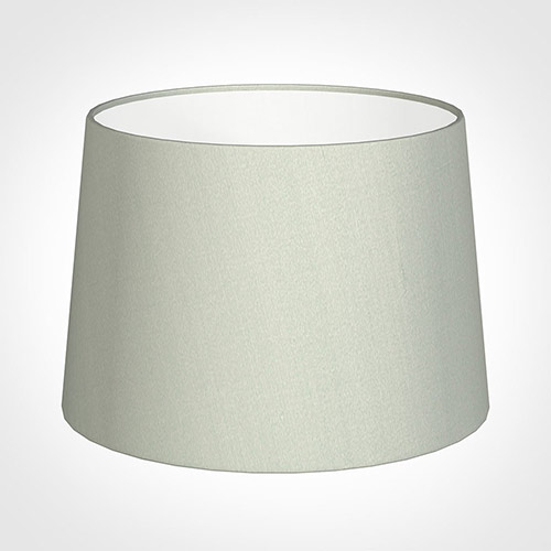 35cm Medium French Drum Shade in Soft Grey Faux Silk