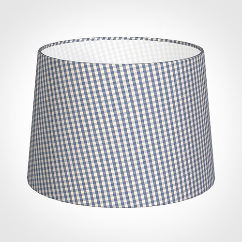 35cm Medium French Drum Shade in Blue Longford Gingham