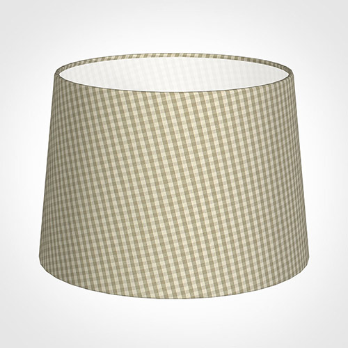 35cm Medium French Drum Shade in Natural Longford Gingham