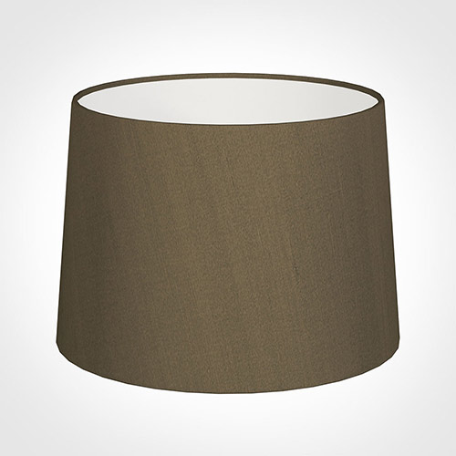 40cm Medium French Drum Shade in Bronze Faux Silk