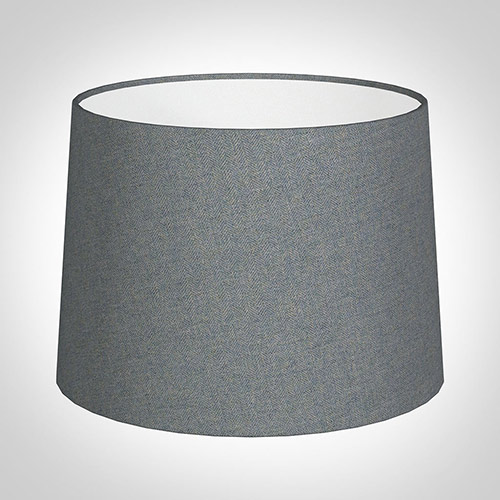40cm Medium French Drum in Blue Herringbone Lovat Tweed