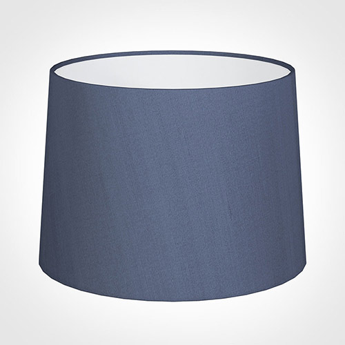45cm Medium French Drum Shade in Blue Faux Silk