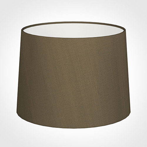 45cm Medium French Drum Shade in Bronze Faux Silk
