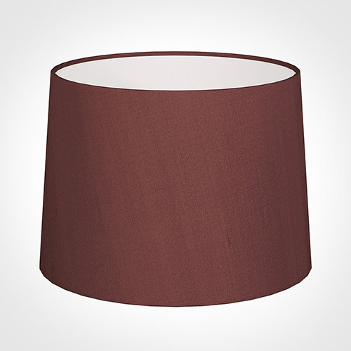 45cm Medium French Drum Shade in Old Red Faux Silk