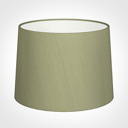 45cm Medium French Drum Shade in Pale Green Faux Silk