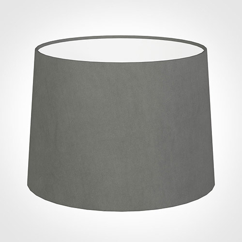45cm Medium French Drum Shade in Mole Hunstanton Velvet
