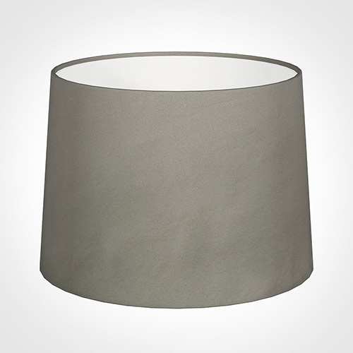 45cm Medium French Drum Shade in Pewter Satin