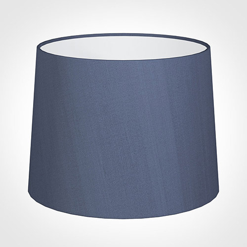 50cm Medium French Drum Shade in Blue Faux Silk