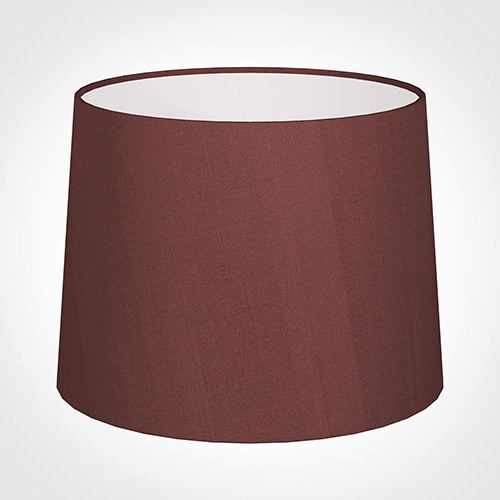 50cm Medium French Drum Shade in Old Red Faux Silk