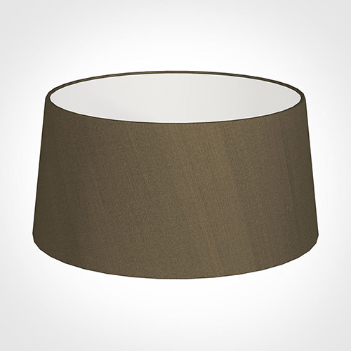 45cm Wide French Drum Shade in Bronze Faux Silk