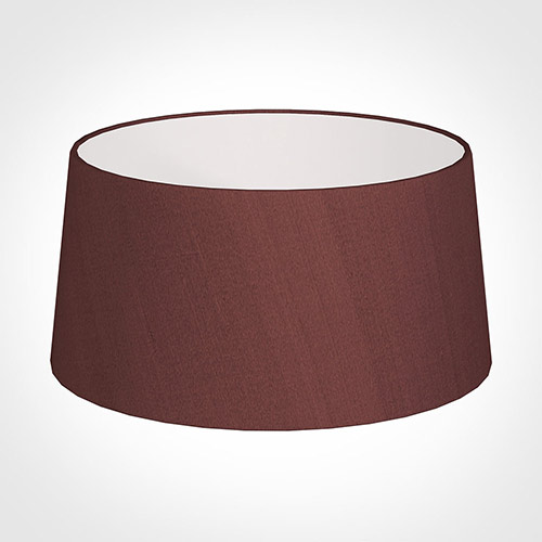 45cm Wide French Drum Shade in Old Red Faux Silk