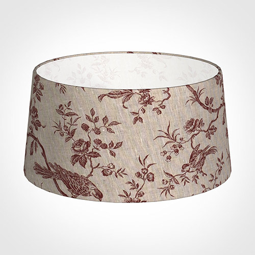 45cm Wide French Drum in Red Isabelle Linen