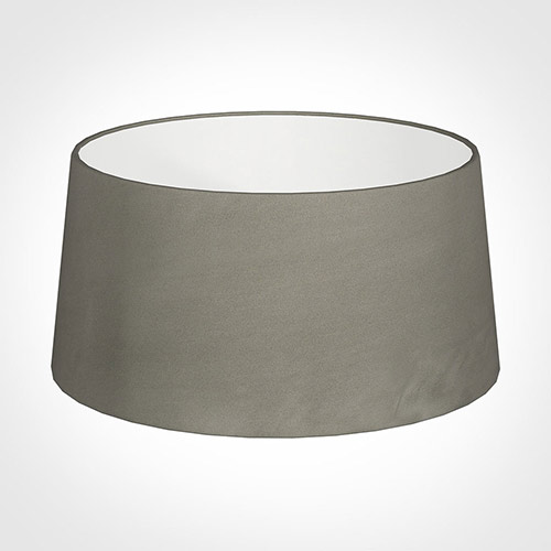 45cm Wide French Drum Shade in Pewter Satin