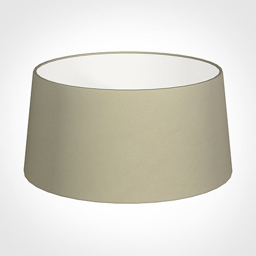 45cm Wide French Drum Shade in Pale Smoke Satin