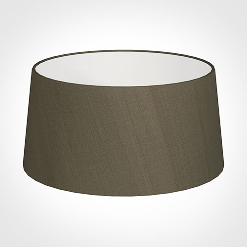 45cm Wide French Drum Shade in Bronze Brown Silk