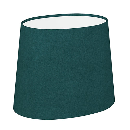 20cm Sloped Oval Shade in Teal Hunstanton Velvet