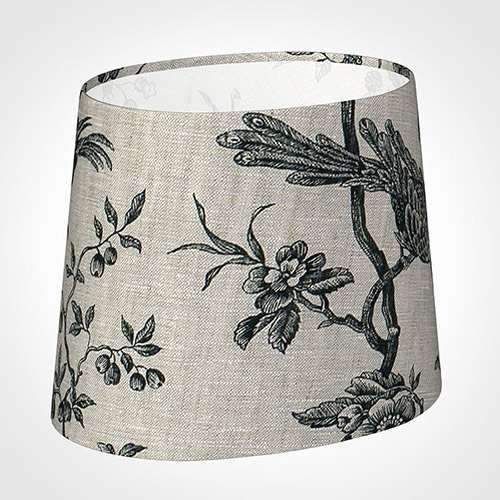 20cm Sloped Oval Shade in Black Isabelle