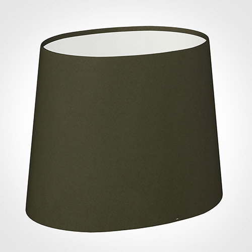 20cm Sloped Oval Shade in Laurel Satin