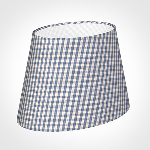 25cm Sloped Oval Shade in Blue Longford Gingham