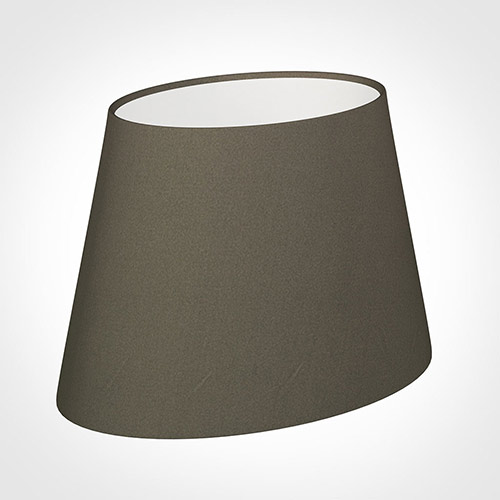 25cm Sloped Oval Shade in Bark Satin